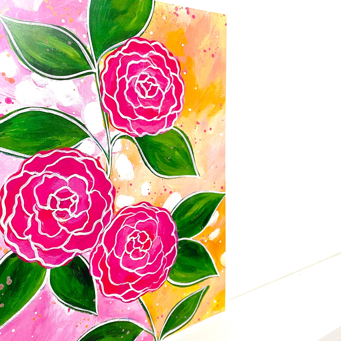 Camellias Floral Bethany Joy Art Print