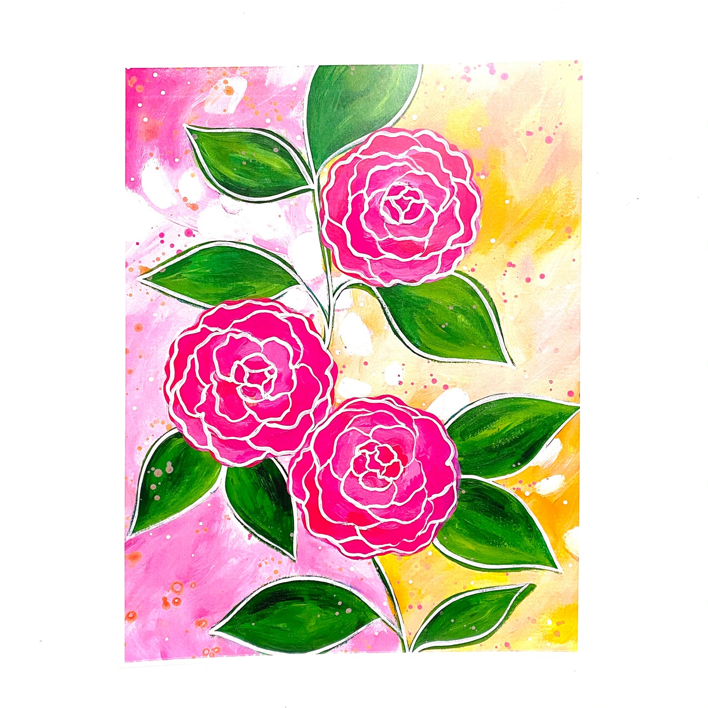 Camellias Floral Bethany Joy Art Print