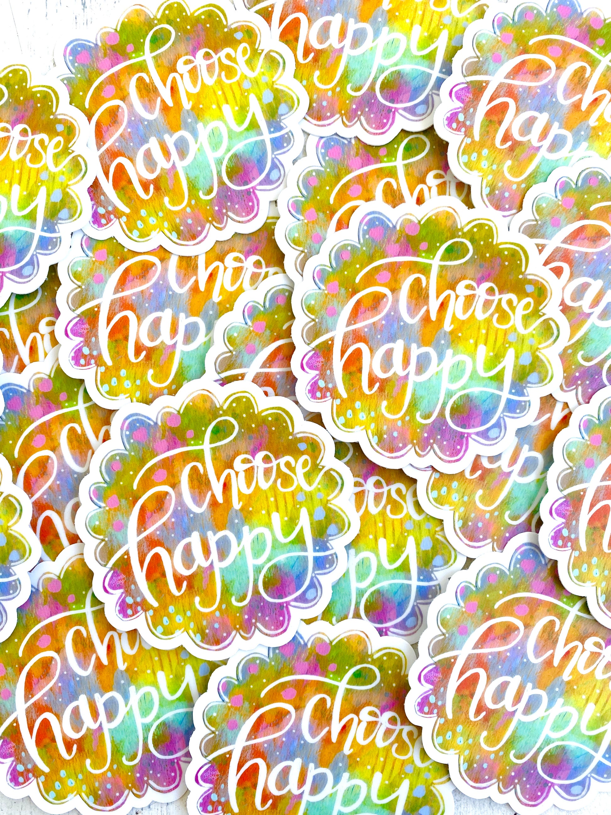 Choose Happy - March Sticker of the Month - Bethany Joy Art