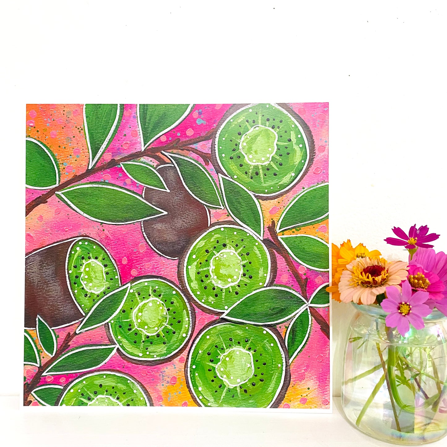Kiwis Cute Fruits Bethany Joy Art Print