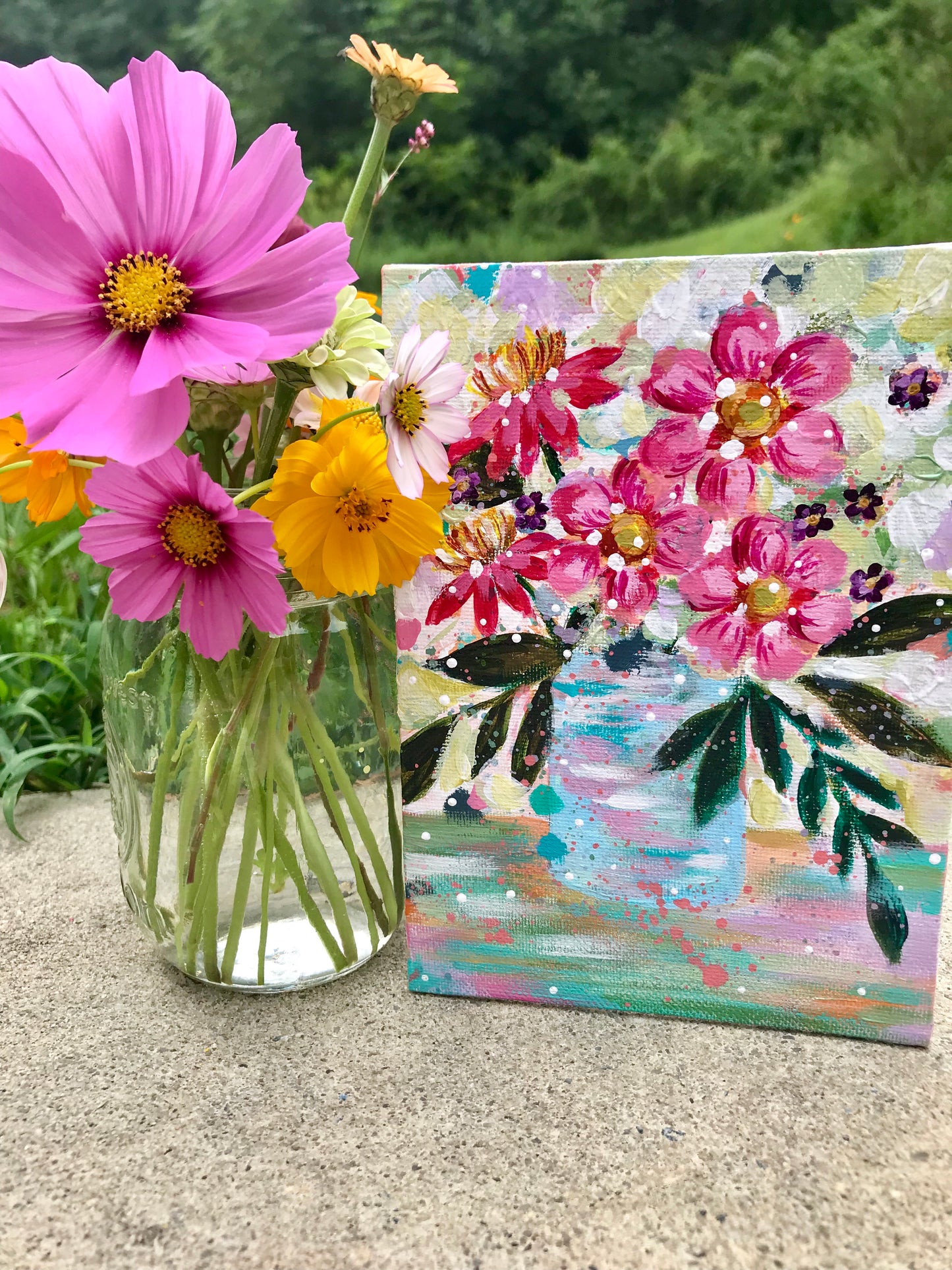 August Daily Painting Day 29 “Mint to Be" 5x7 inch Floral Original - Bethany Joy Art