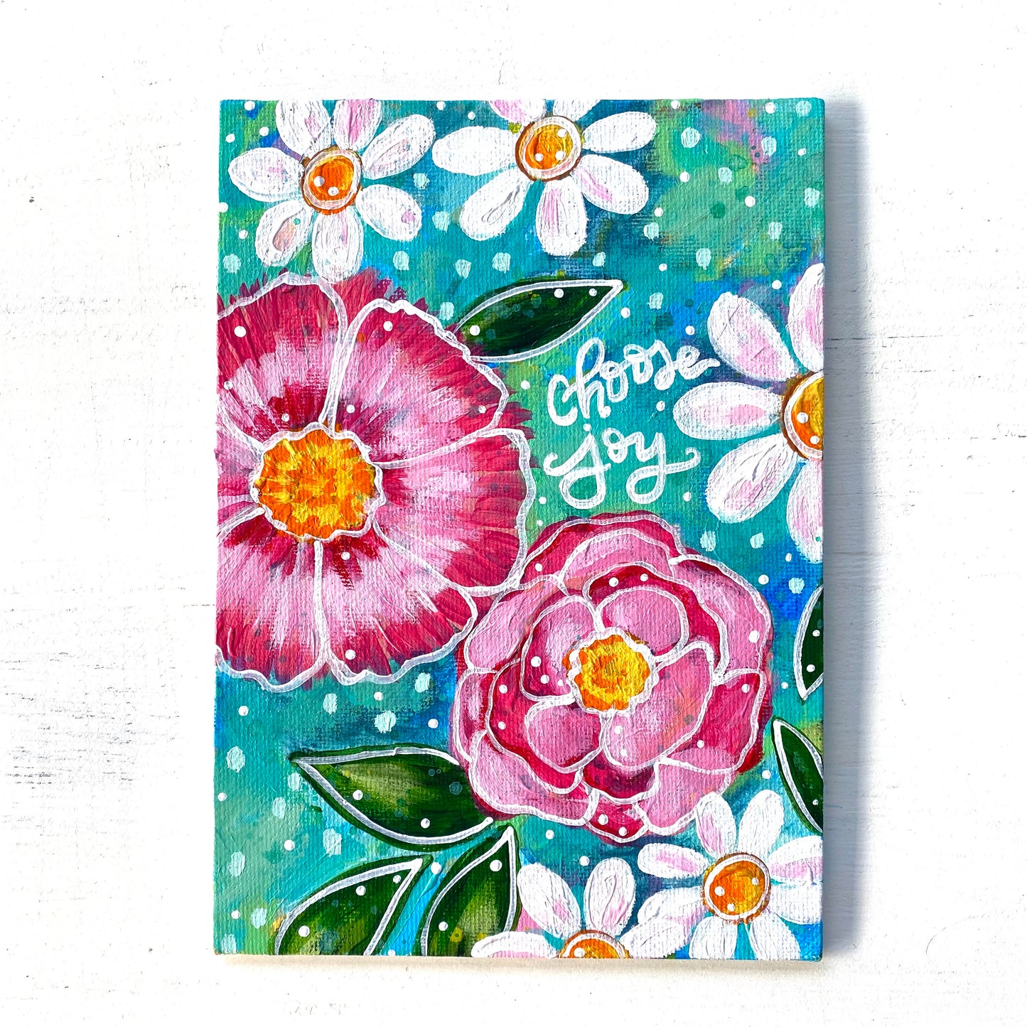 August 2020 Daily Painting Day 14 “Blooms of Joy” 5x7 inch original