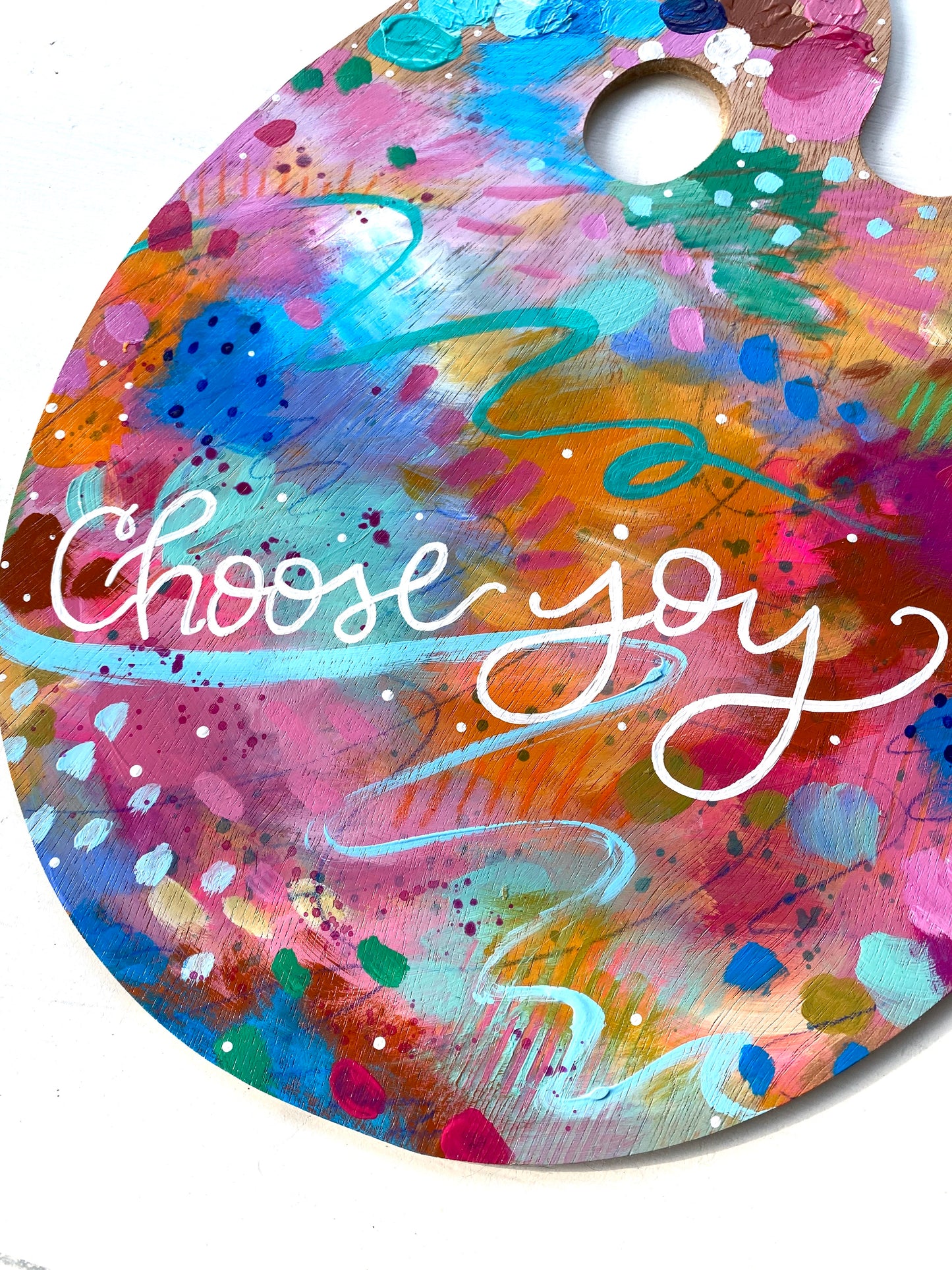 Paint Palette Original Painting #2 “Choose Joy"