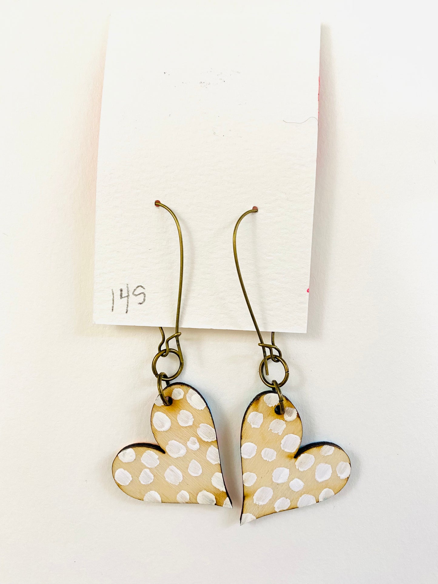 Colorful, Hand Painted, Heart Shaped Earrings 145