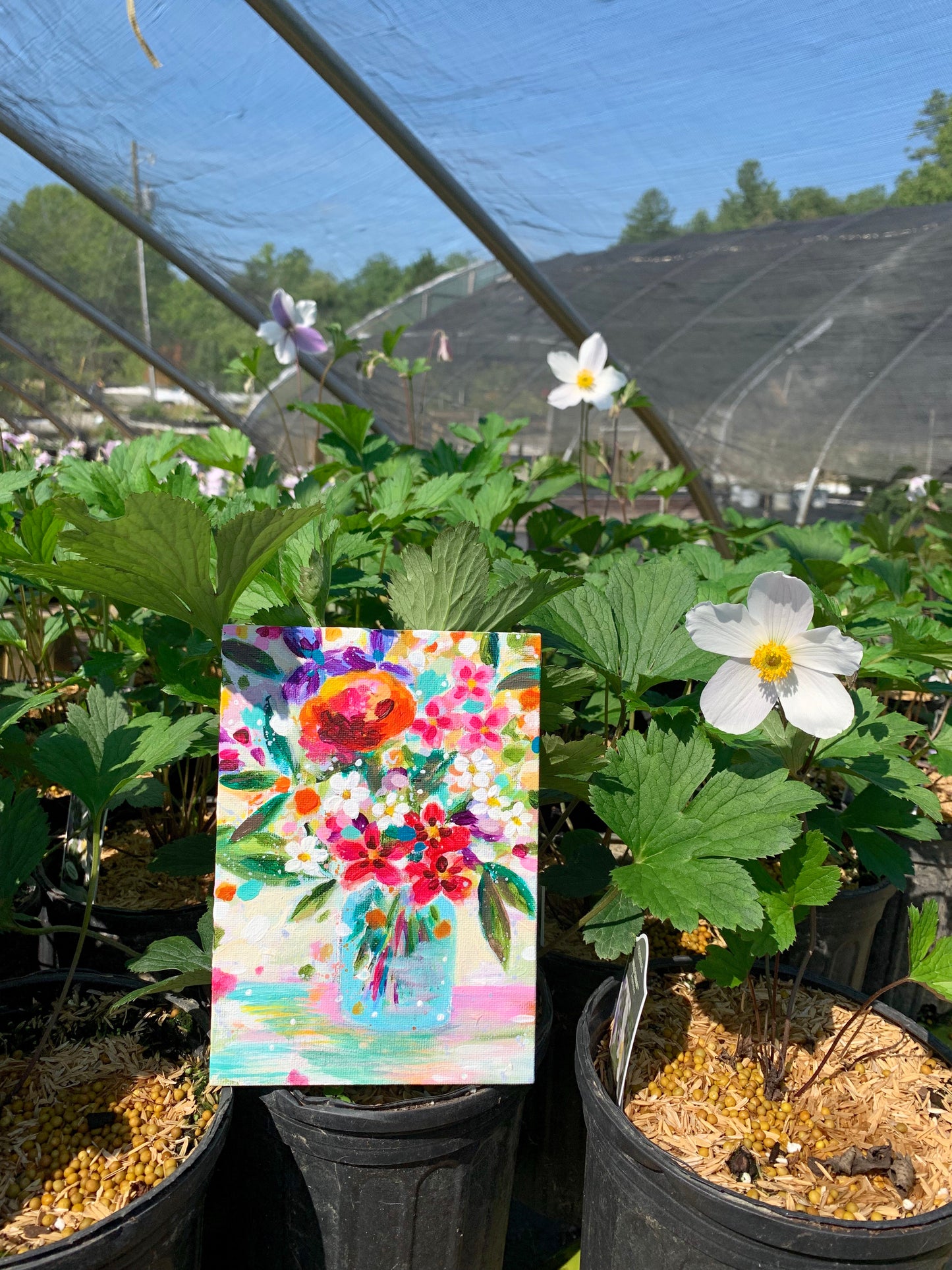 August Daily Painting Day 5 “Always Bring Flowers” 5x7 inch Floral Original - Bethany Joy Art