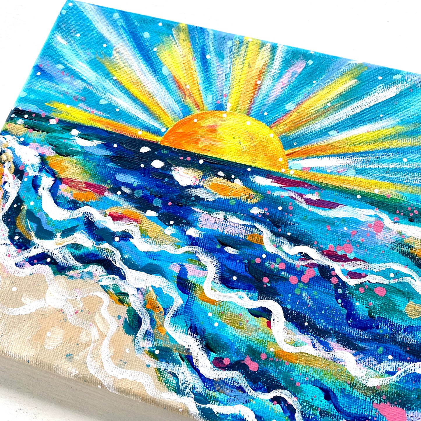 “Glimmer on the Water” 8x10 inch original painting on canvas