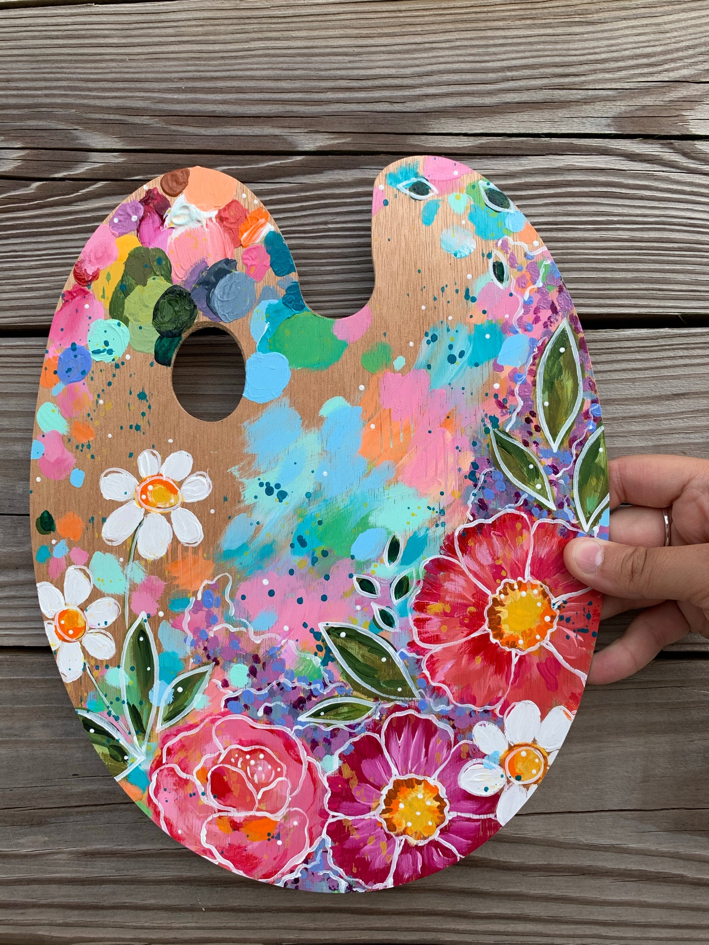 Paint Palette Original Painting #9 “Floral Dreams”