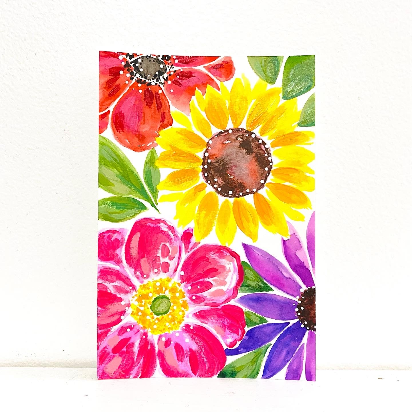 Day 11 of 28 February Flowers Original Painting