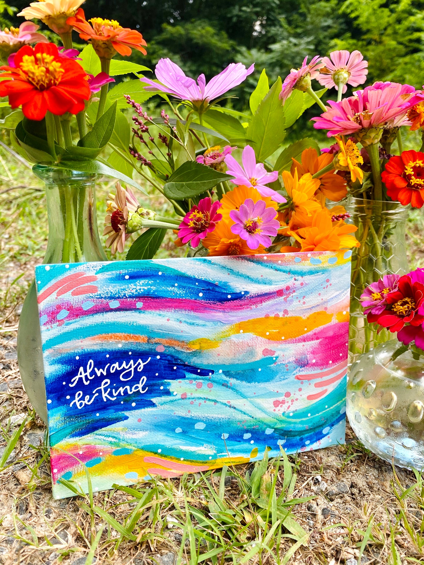 August 2020 Daily Painting Day 2 “Colors of Kindness” 5x7 inch original
