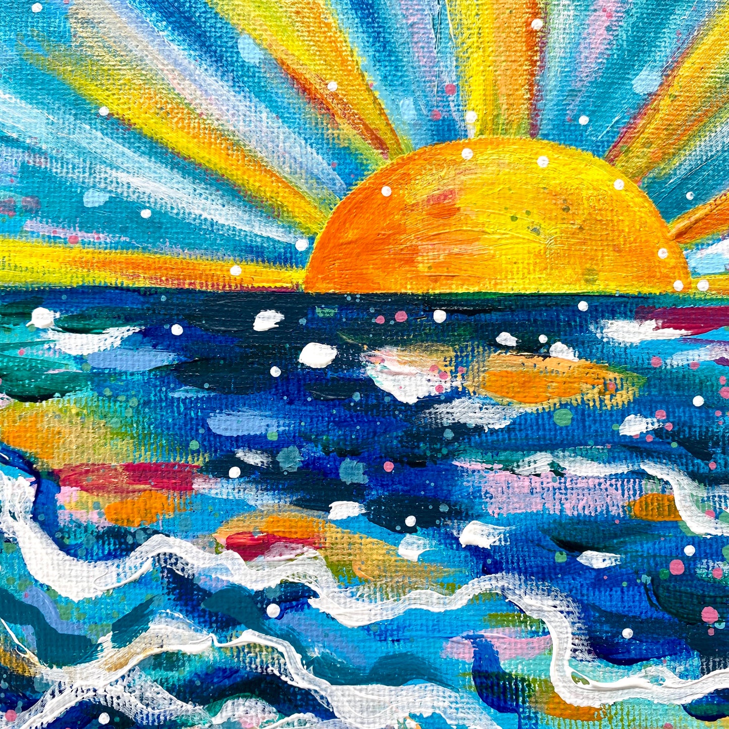 “Glimmer on the Water” 8x10 inch original painting on canvas