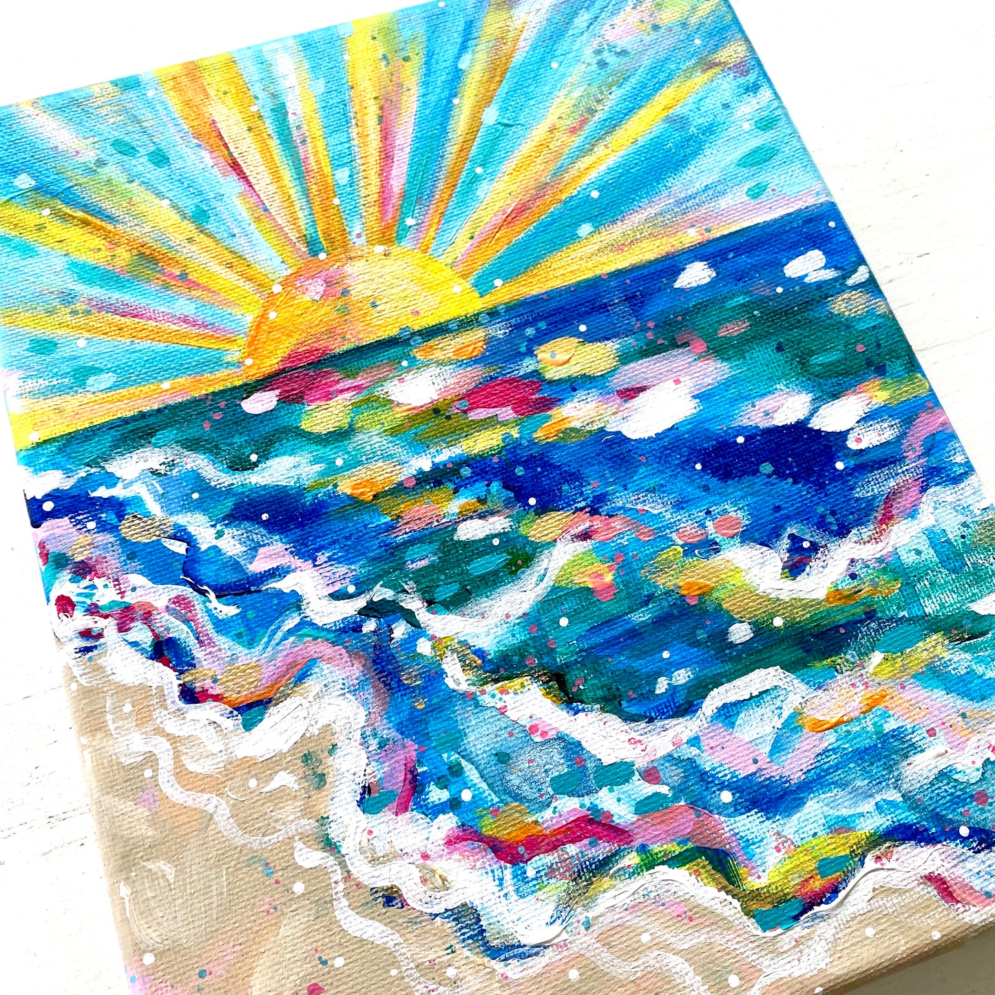 “Coastal Love” 8x10 inch original painting on canvas