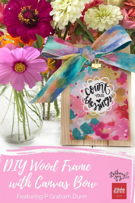DIY Wood Frame with Painted Canvas Bow Featuring P Graham Dunn