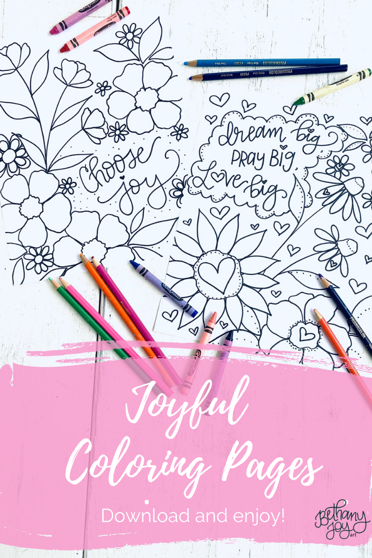 Coloring Pages for You to Enjoy! – Bethany Joy Art