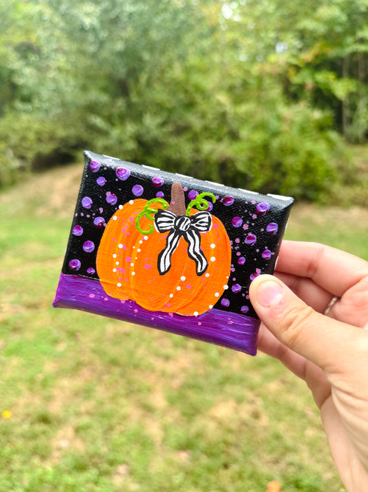 Halloween Pumpkin Mini Canvas 1