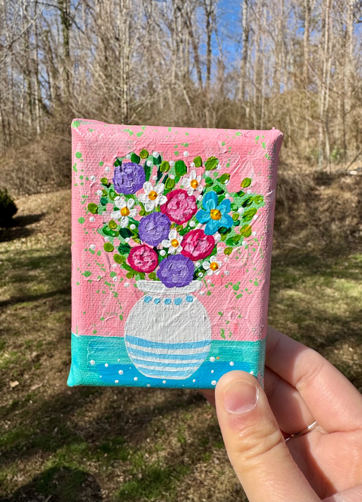 Floral Bouquet Mini Canvas 18