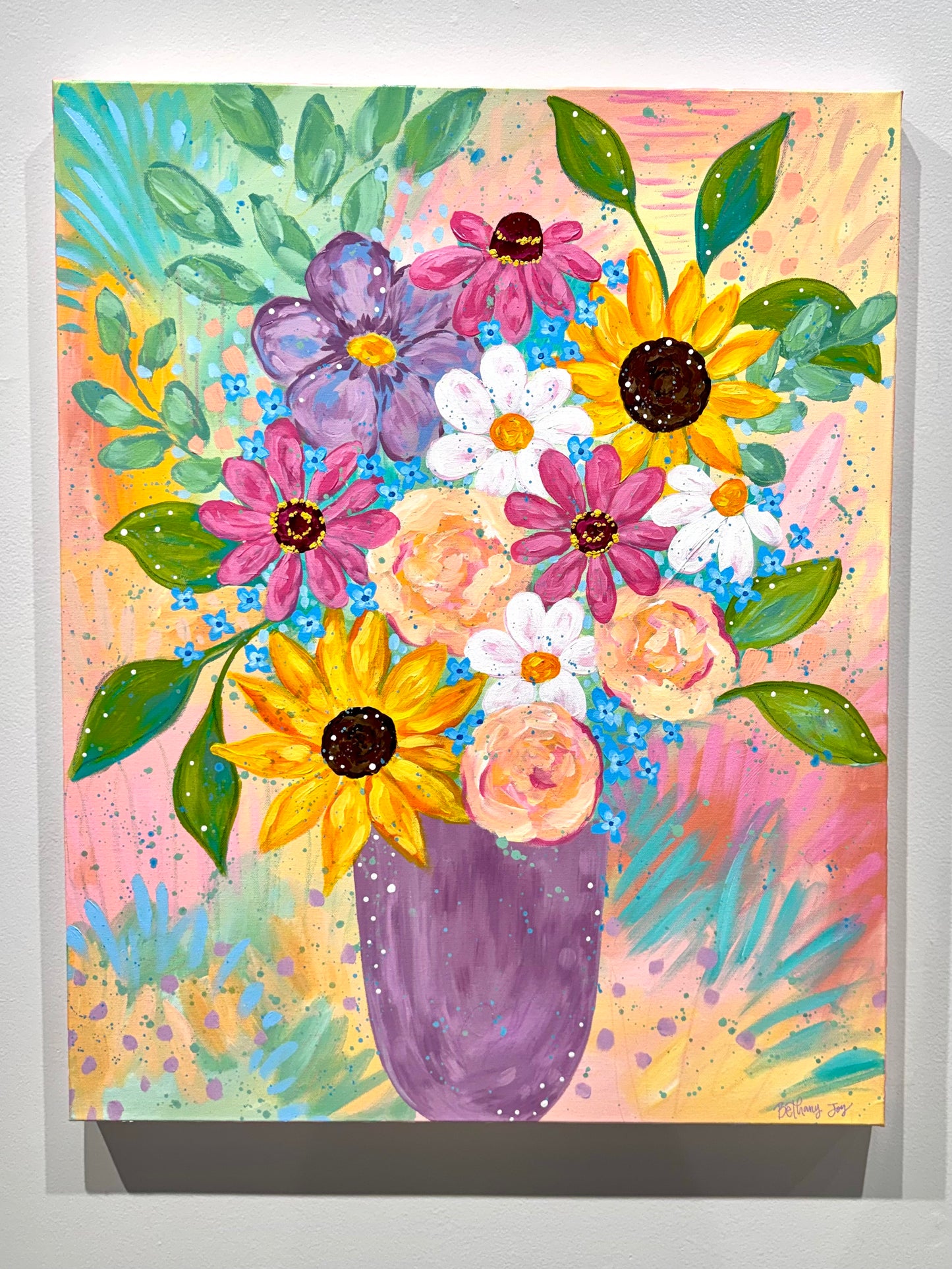 "Where Joy Grows" Original Painting #13 of 52 Weeks of Colorful Joy 2026