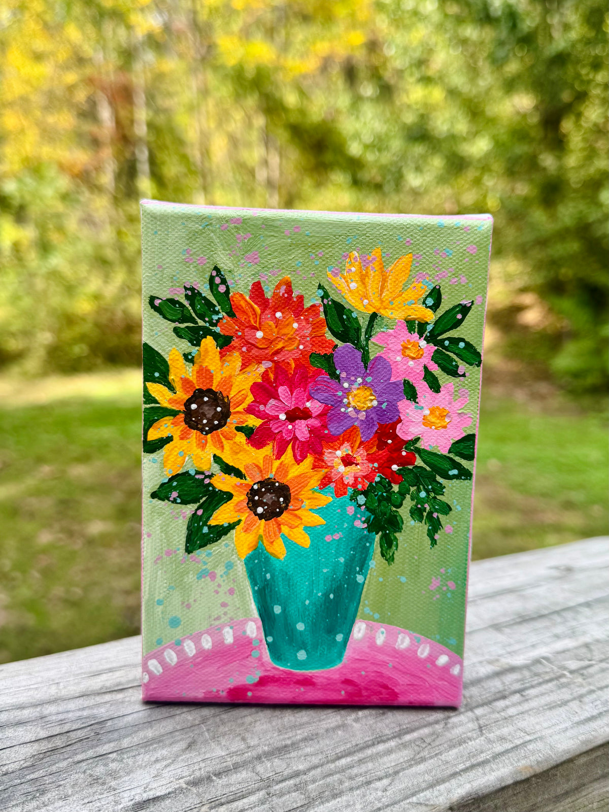 "The Happy Bunch" Original Painting #42 of 52 Weeks of Colorful Joy 2026