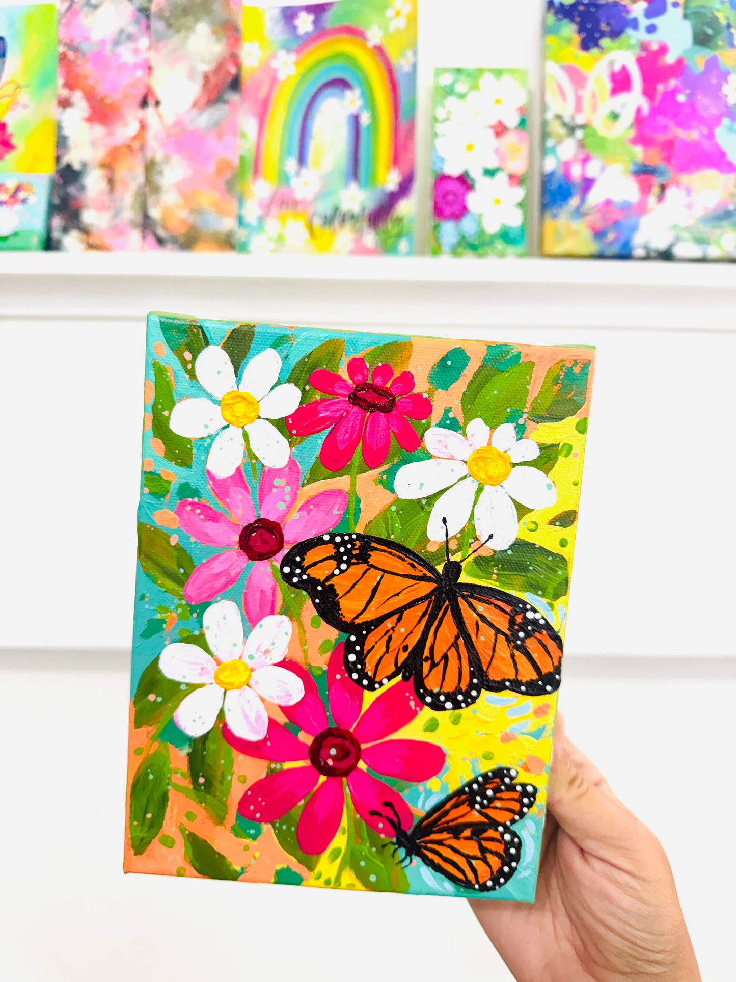 "Butterfly Blooms" Original Painting #34 of 52 Weeks of Colorful Joy 2026