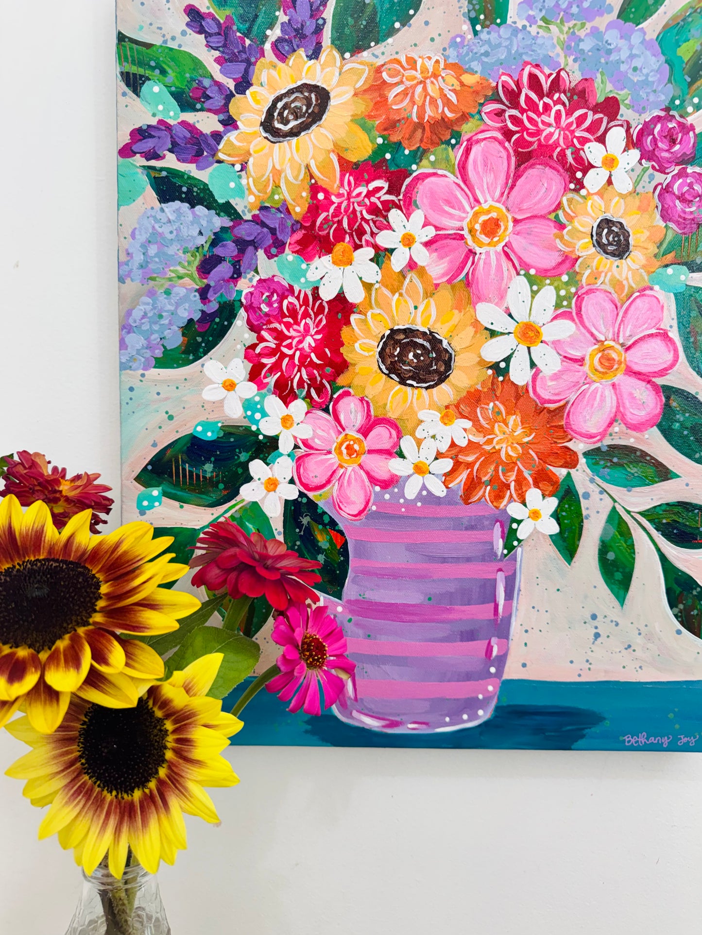 "Gathered in Color" Original Painting #26 of 52 Weeks of Colorful Joy 2026