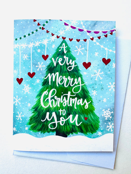 “A Very Merry Christmas to You” Card with Envelope