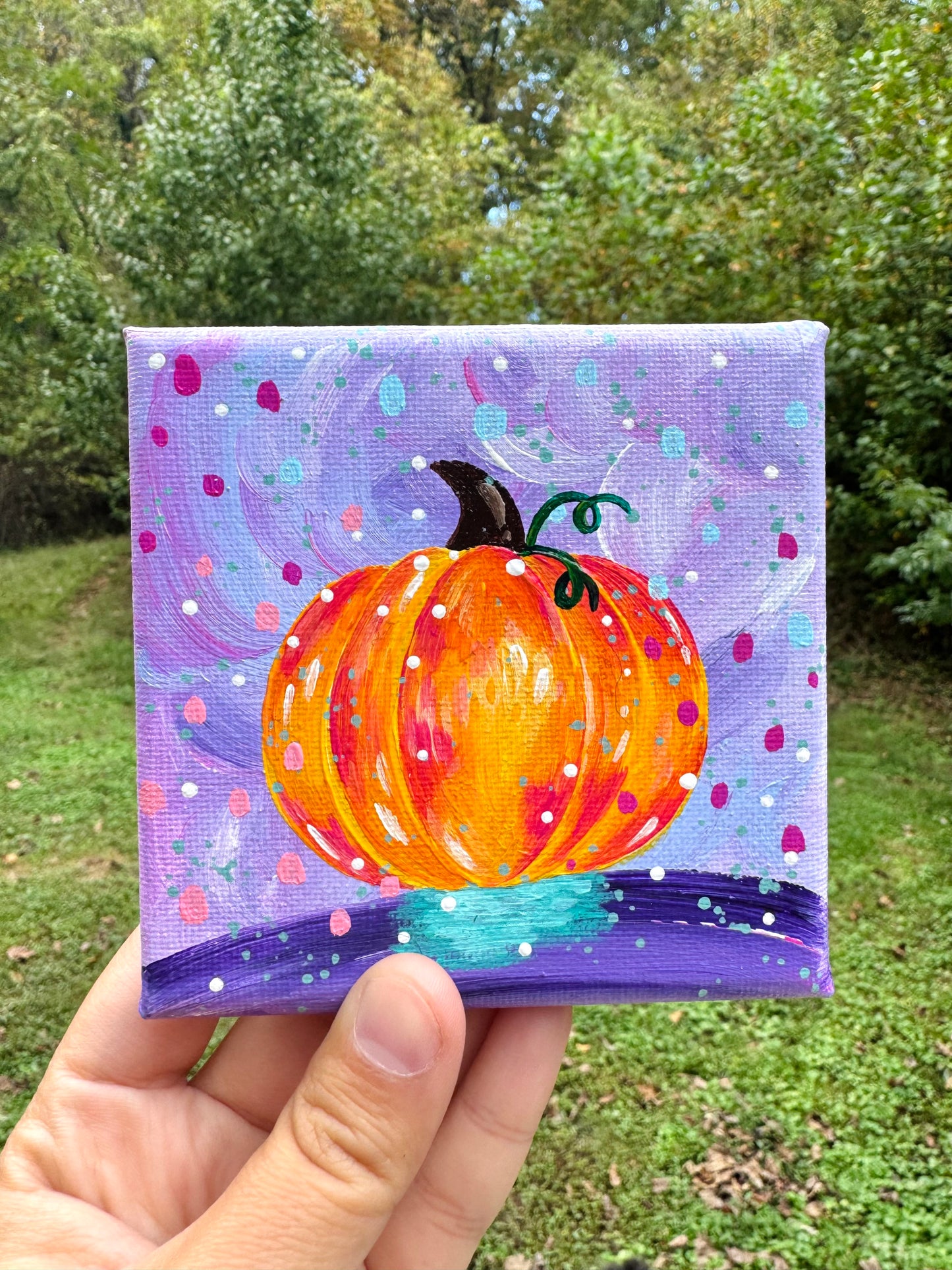 Pumpkin Mini Canvas Purple 1