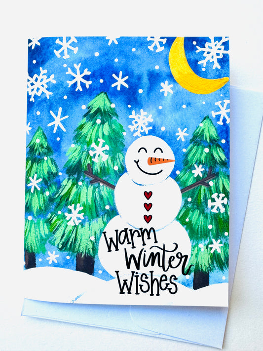 “Warm Winter Wishes” Card with Envelope