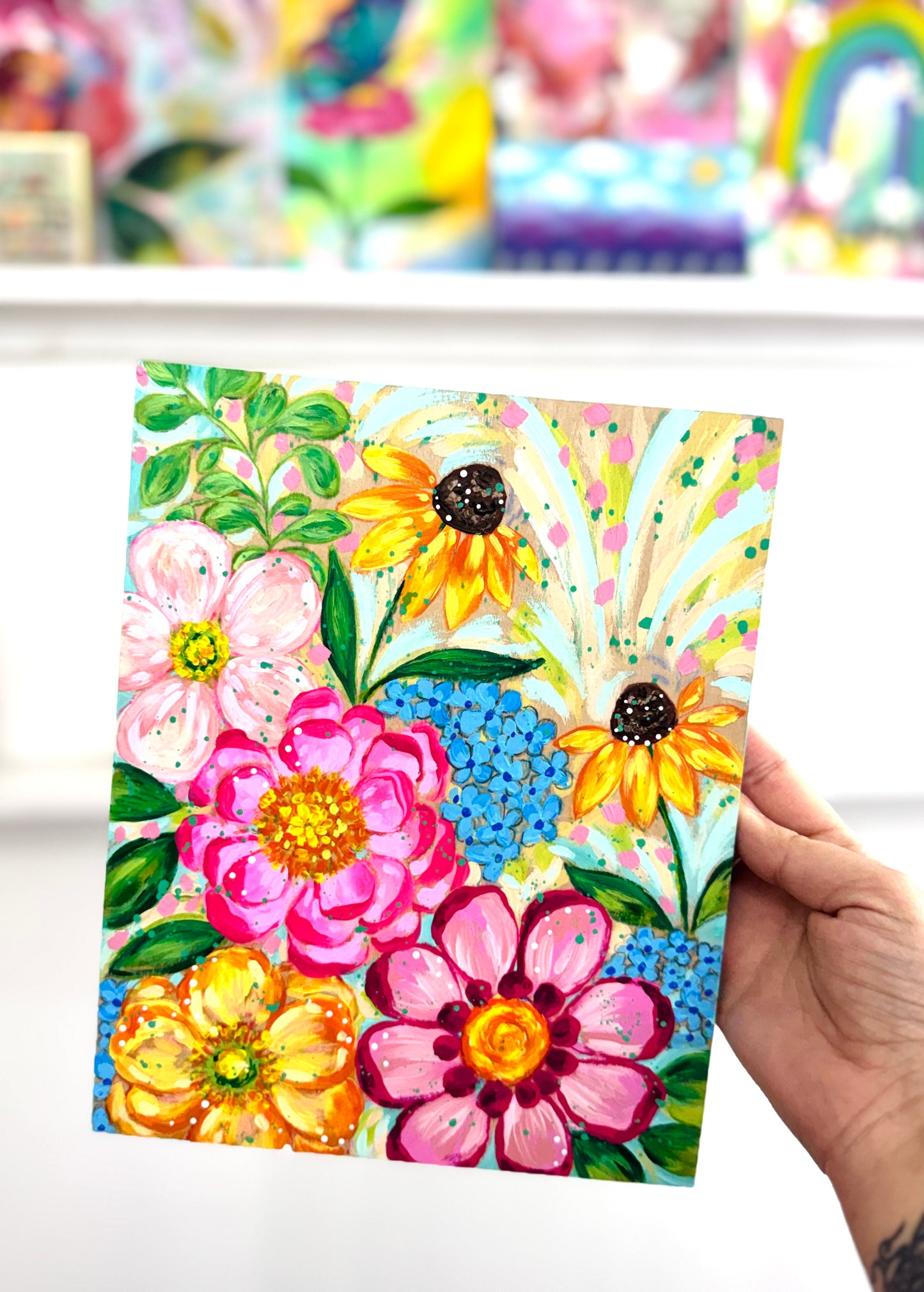 "Petals in a Daydream" Original Painting #9 of 52 Weeks of Colorful Joy 2026
