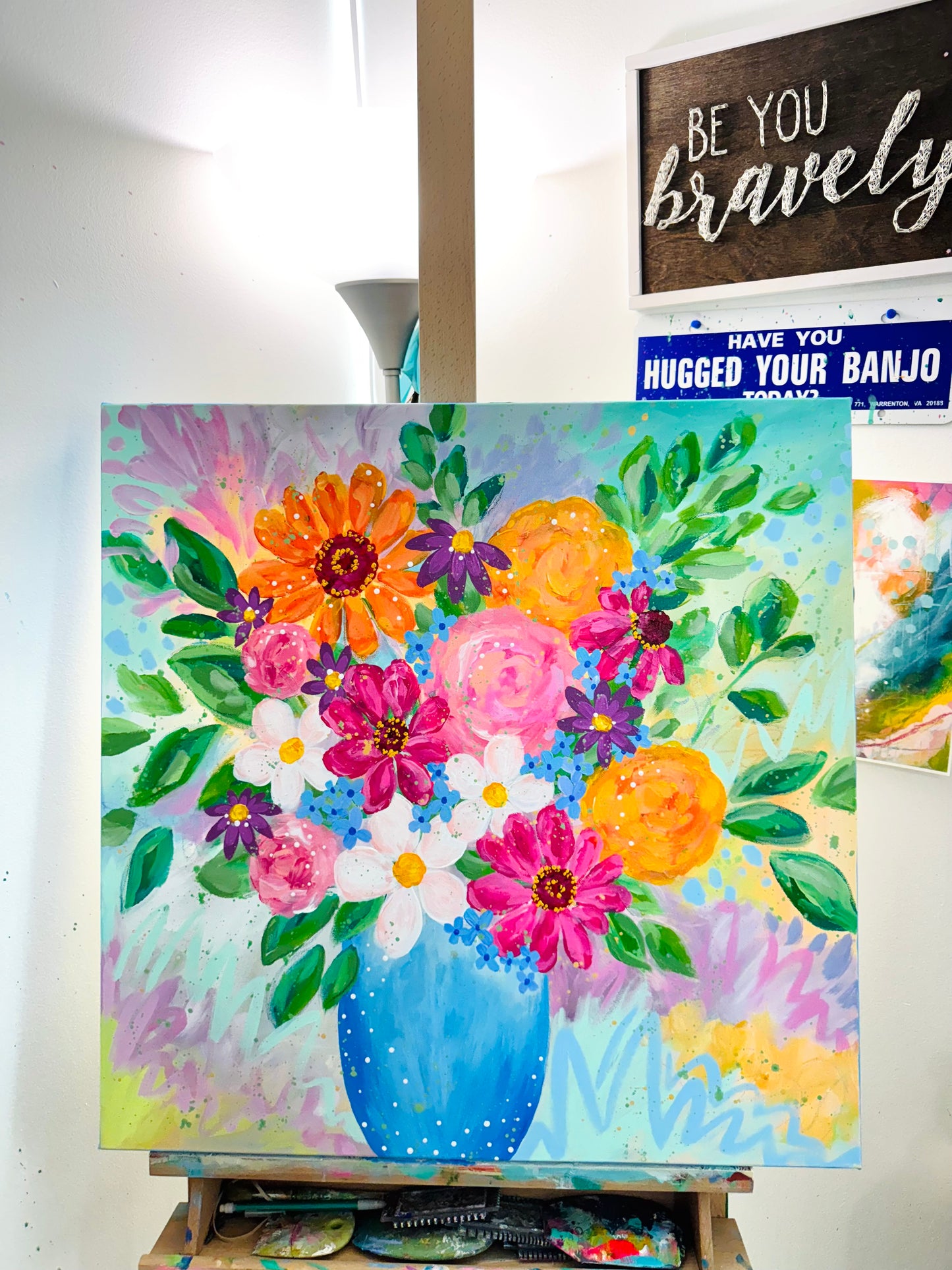 "Where Joy Blooms" Original Painting #25 of 52 Weeks of Colorful Joy 2026