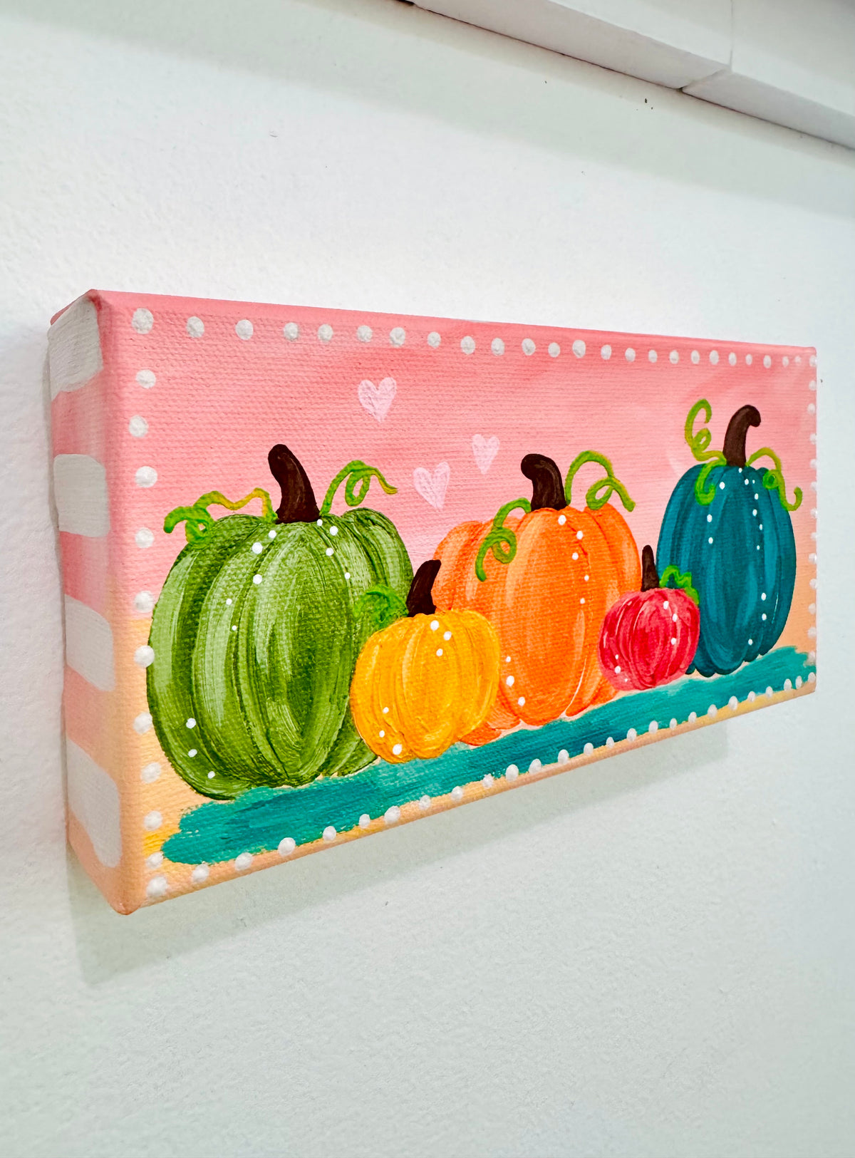 "Rainbow of Pumpkins" Original Painting #39 of 52 Weeks of Colorful Joy 2026