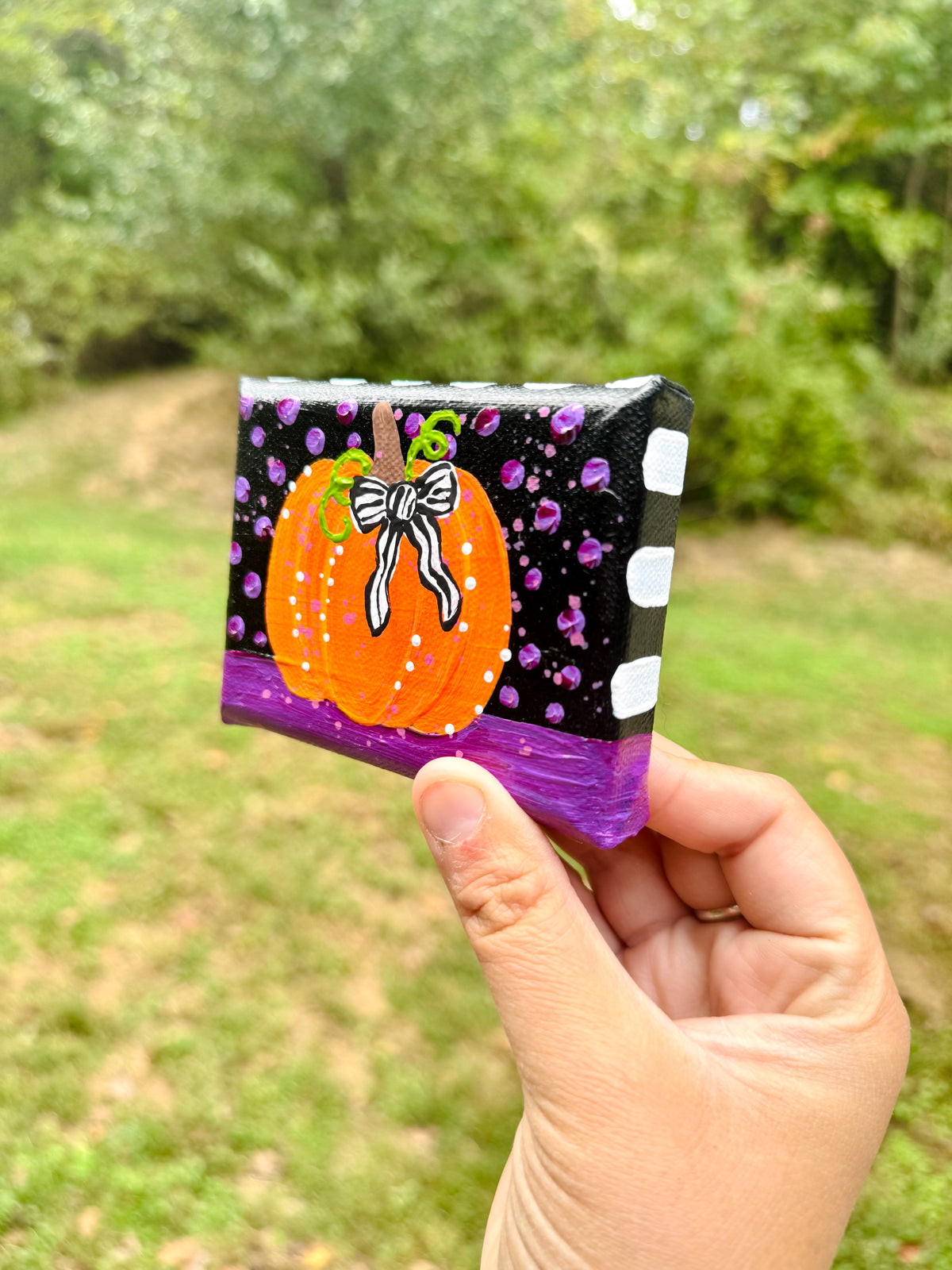 Halloween Pumpkin Mini Canvas 1