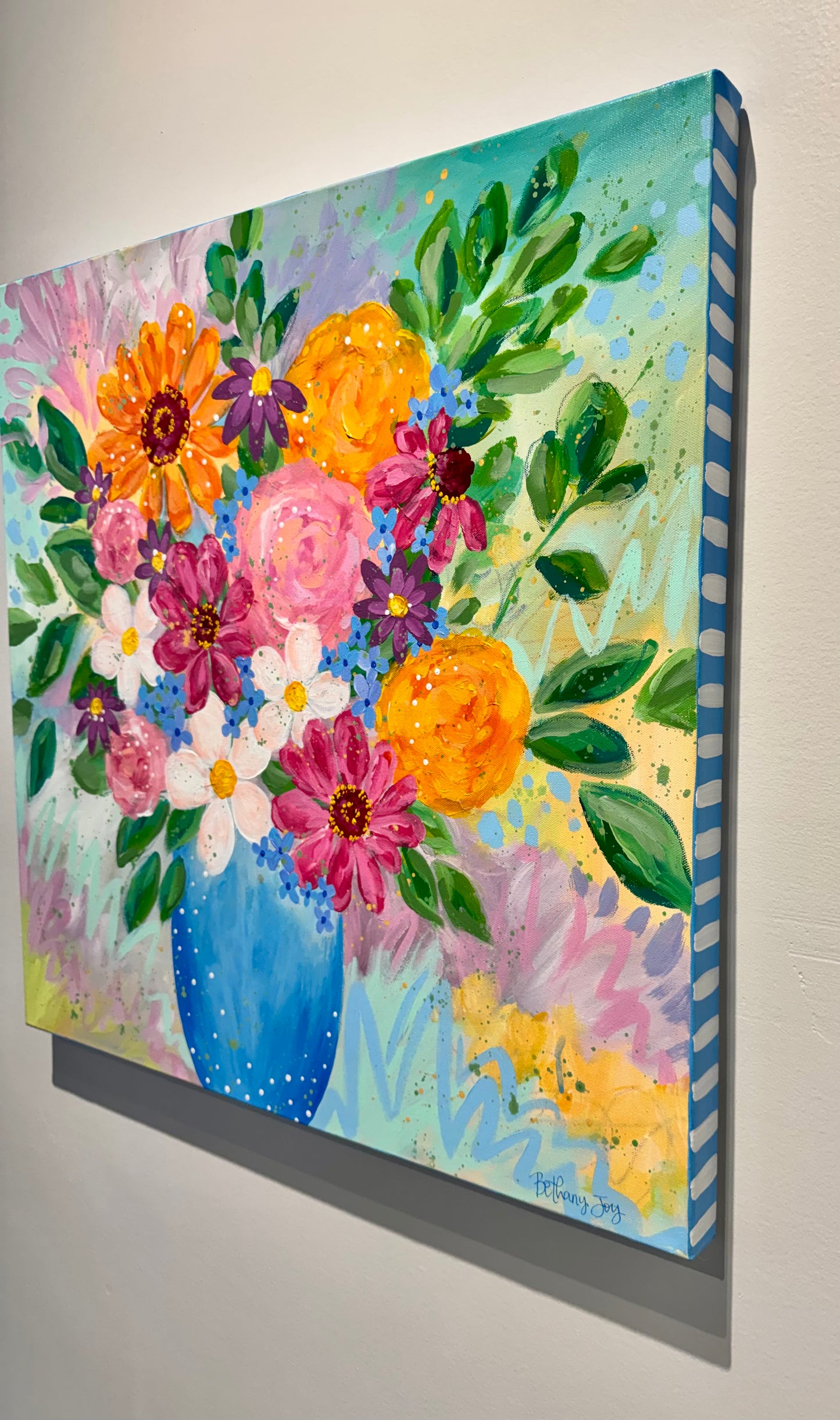 "Where Joy Blooms" Original Painting #25 of 52 Weeks of Colorful Joy 2026