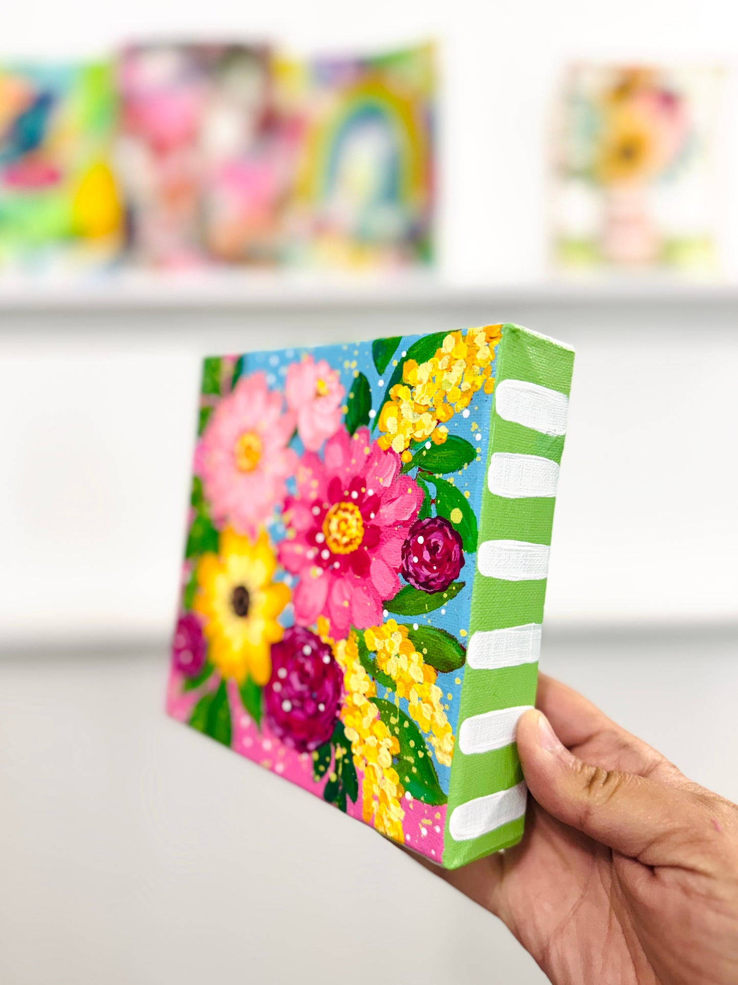 "Flower Jubilee" Original Painting #21 of 52 Weeks of Colorful Joy 2026