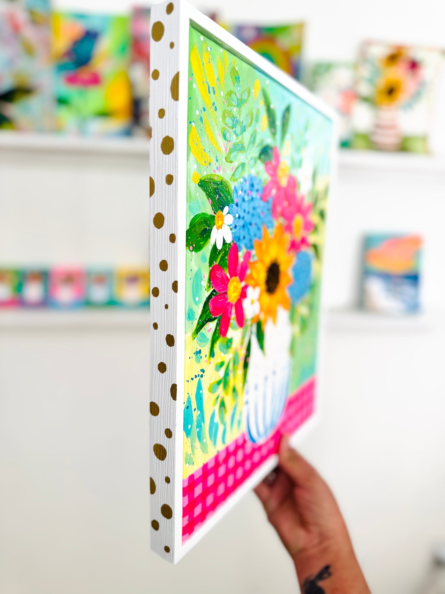 "Picnic Flowers" Original Painting #16 of 52 Weeks of Colorful Joy 2026