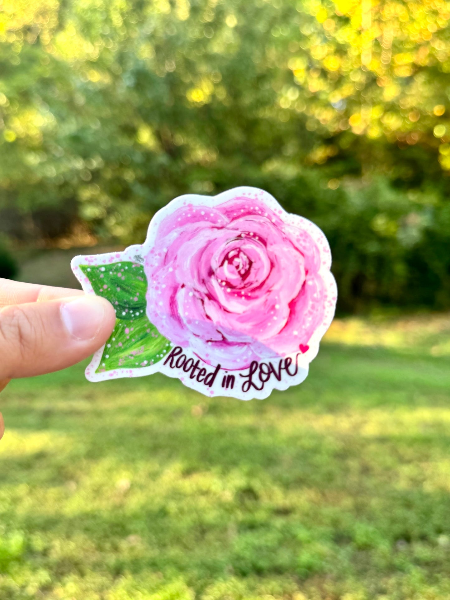 Rooted in Love Rose (from my book!) Vinyl October 2025 Sticker of the Month