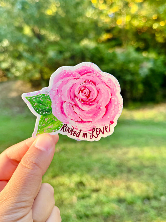 Rooted in Love Rose (from my book!) Vinyl October 2025 Sticker of the Month