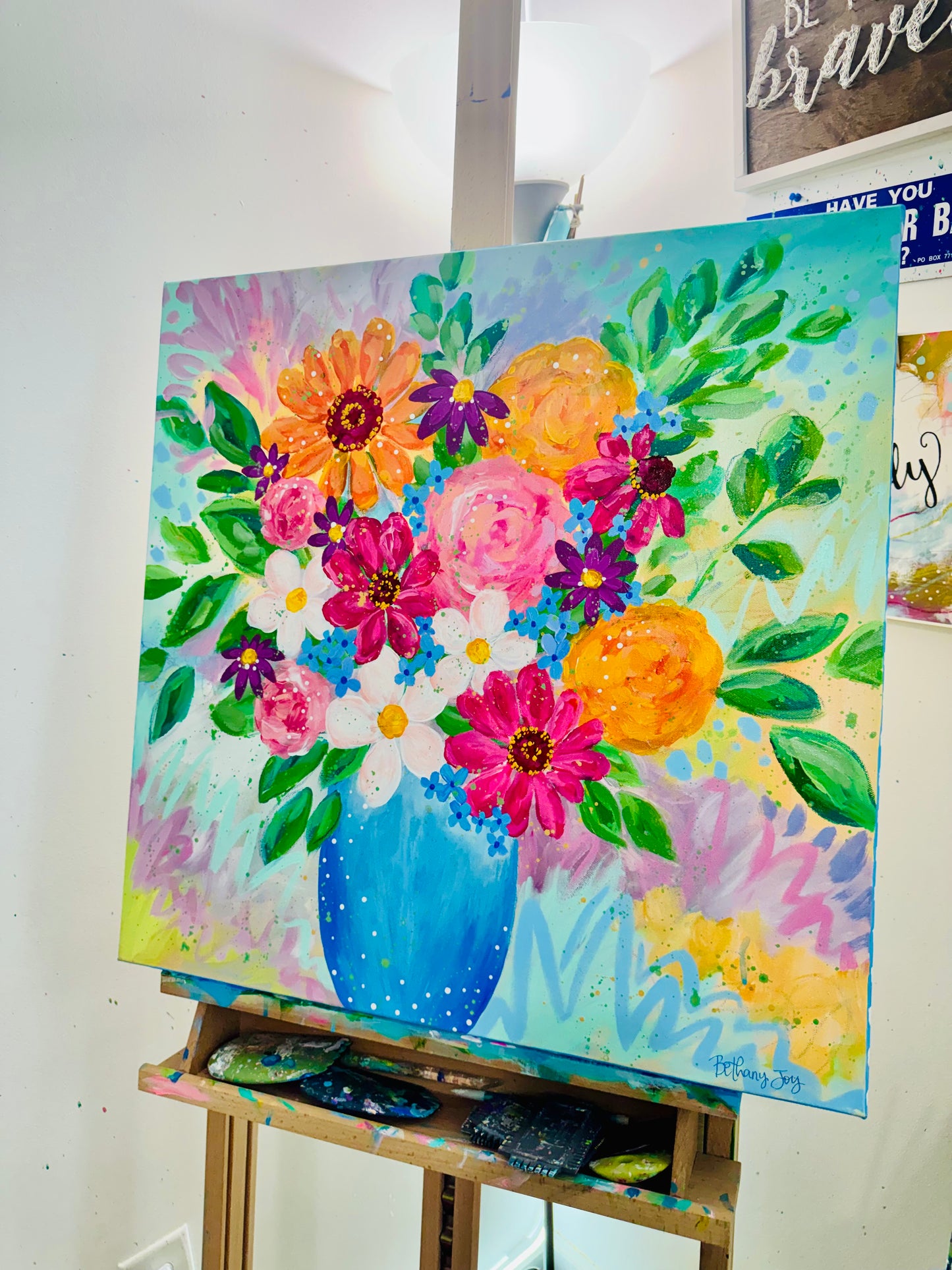 "Where Joy Blooms" Original Painting #25 of 52 Weeks of Colorful Joy 2026
