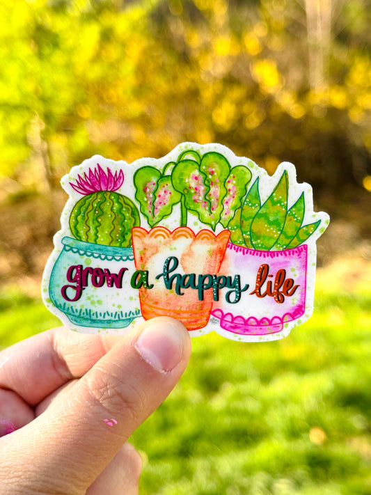 Grow a Happy Life April 2024 Sticker of the Month