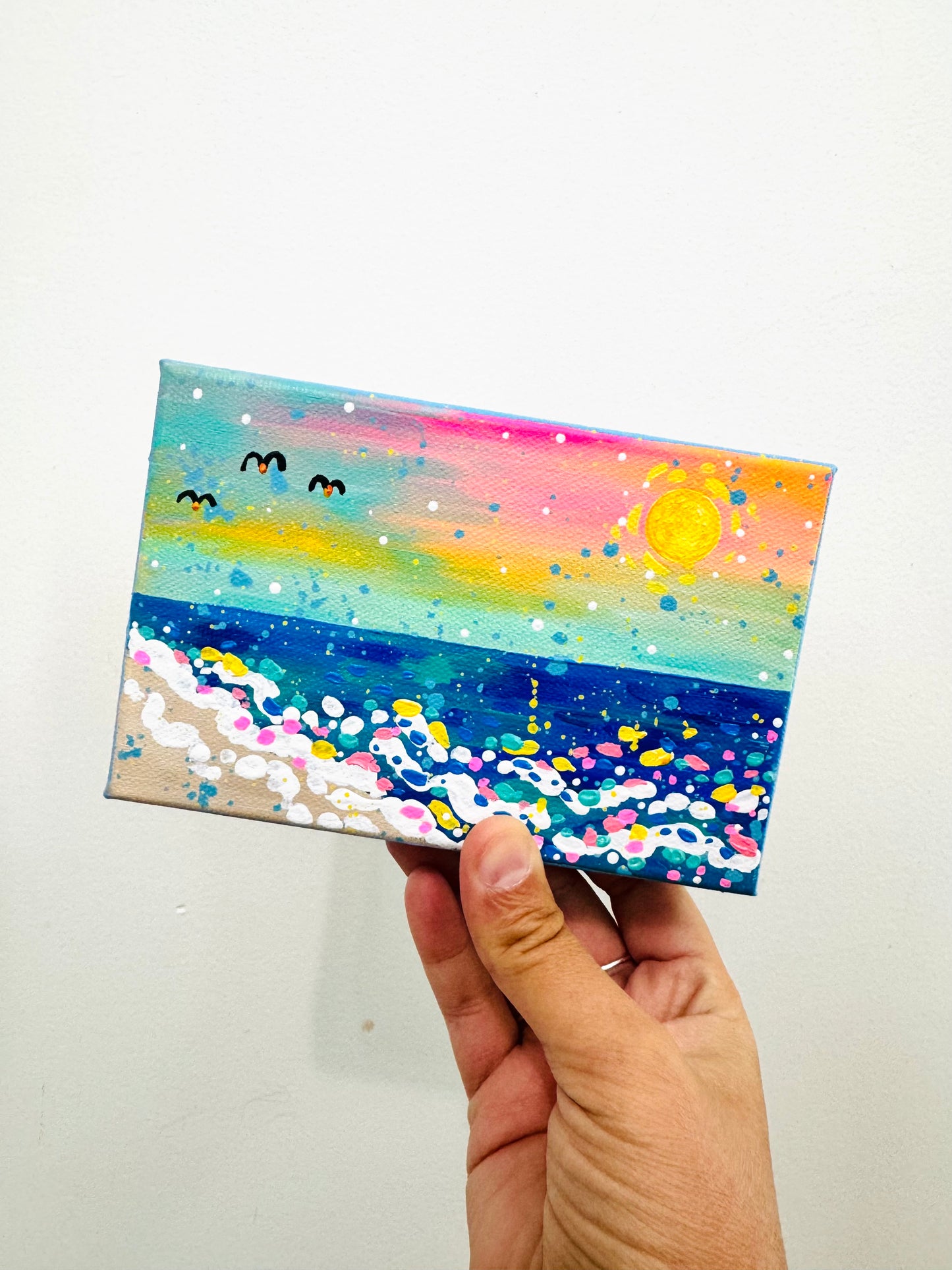 "Beach Day Confetti" Original Painting #19 of 52 Weeks of Colorful Joy 2026