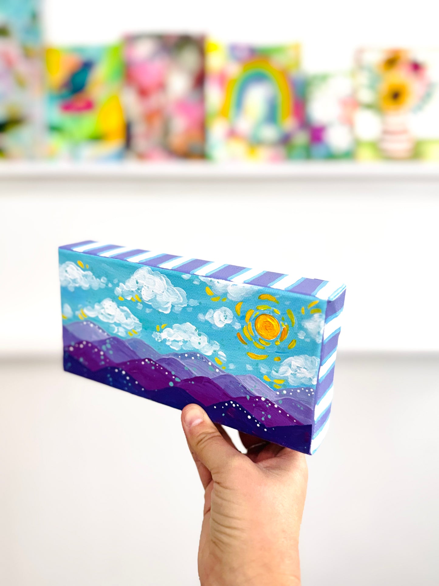 "Springtime Skyline" Original Painting #8 of 52 Weeks of Colorful Joy 2026 - Bethany Joy Art