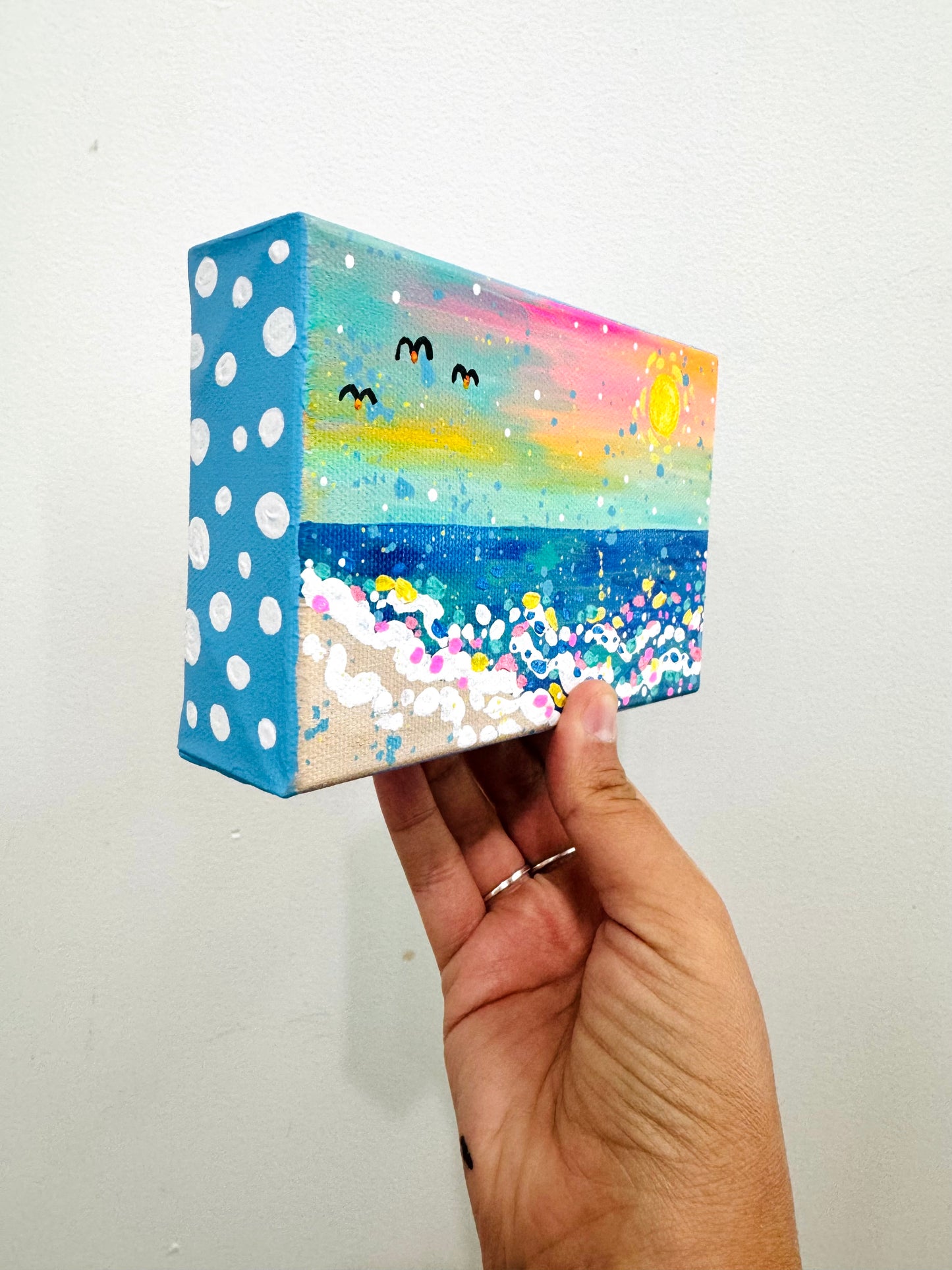 "Beach Day Confetti" Original Painting #19 of 52 Weeks of Colorful Joy 2026