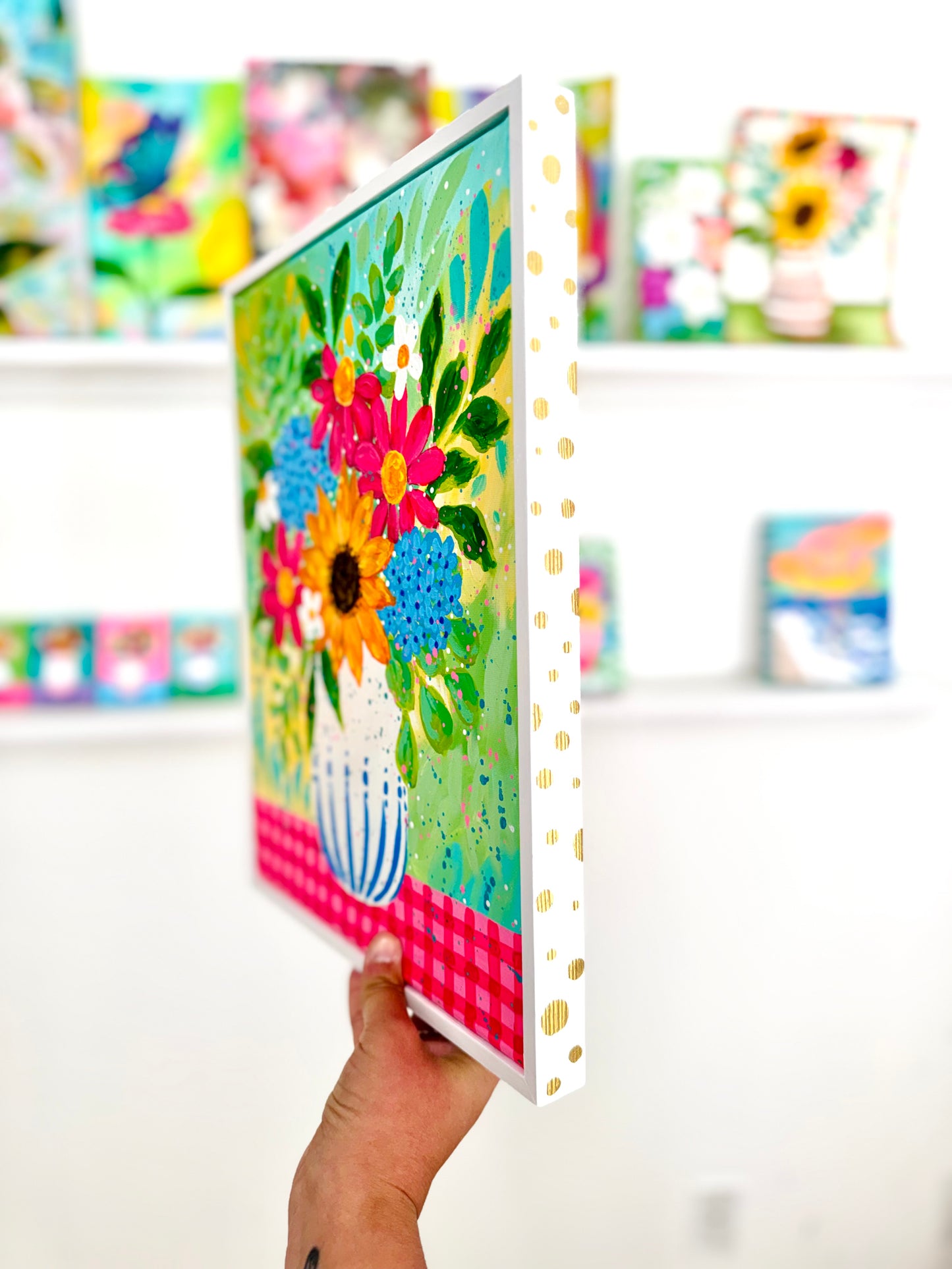 "Picnic Flowers" Original Painting #16 of 52 Weeks of Colorful Joy 2026