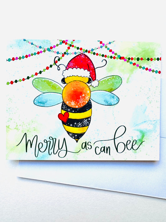 “Merry as can Bee” Card with Envelope