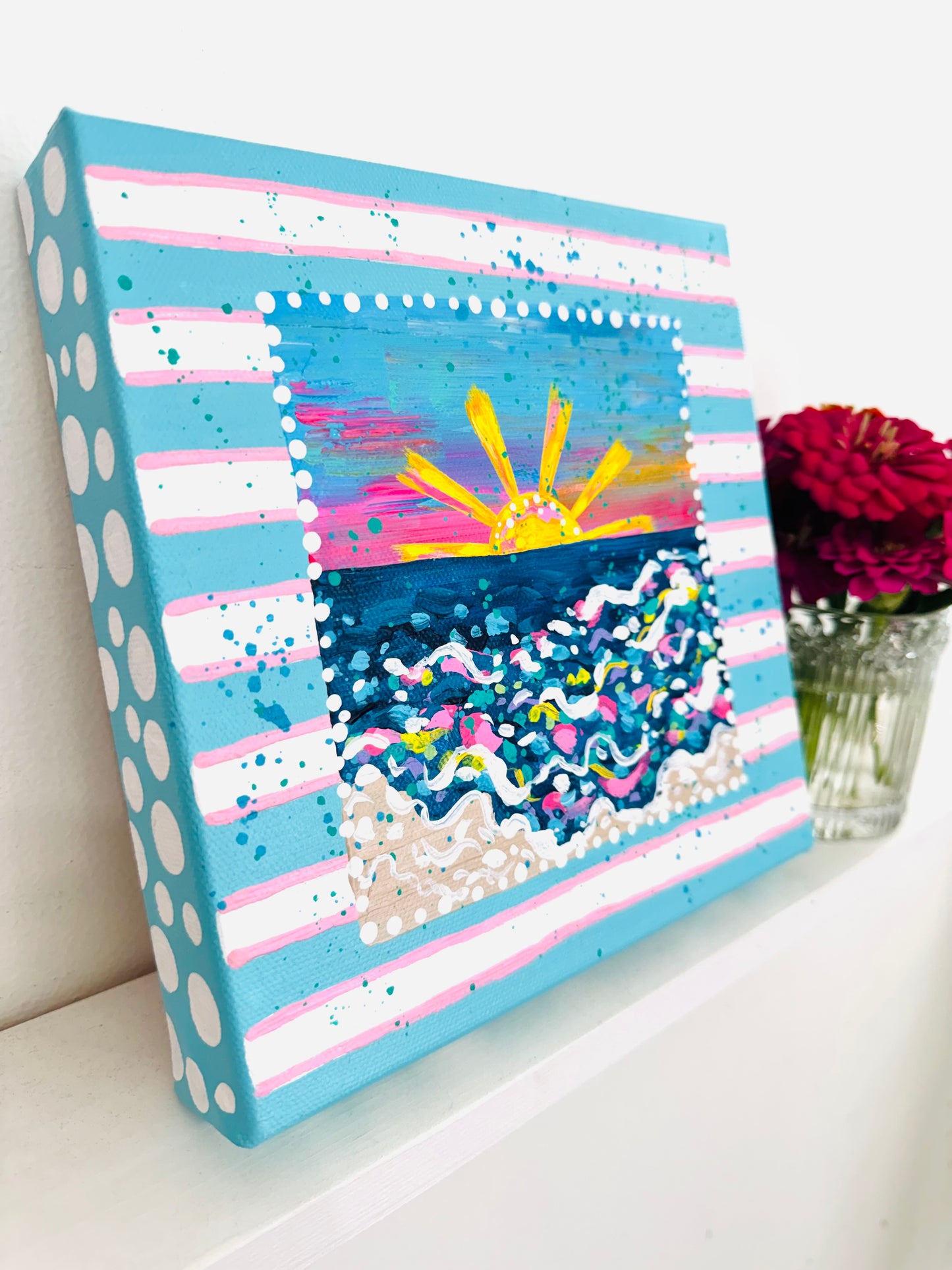 "Perfect Beach Day" Original Painting #29 of 52 Weeks of Colorful Joy 2026