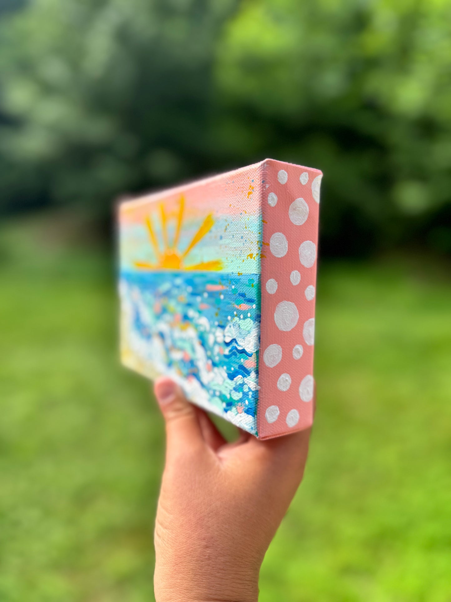 "Sunset Soul" Original Beach Painting on 5x7 inch canvas