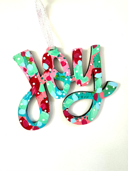 Joy Hand Painted Christmas Ornament 43