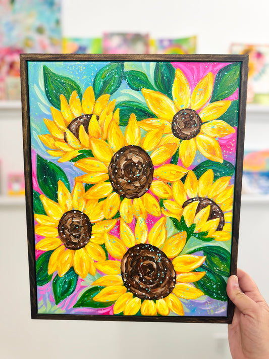 "Sunflower Parade" Original Painting #17 of 52 Weeks of Colorful Joy 2026