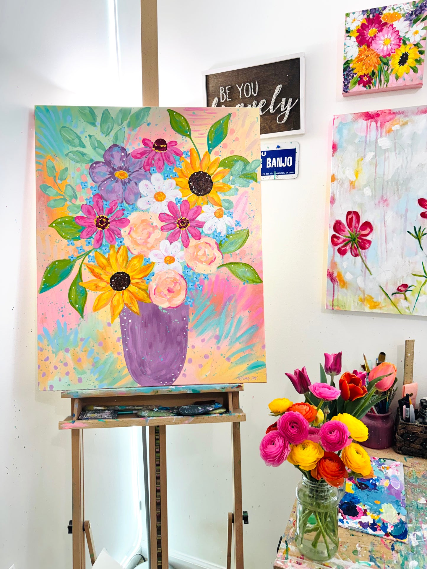 "Where Joy Grows" Original Painting #13 of 52 Weeks of Colorful Joy 2026