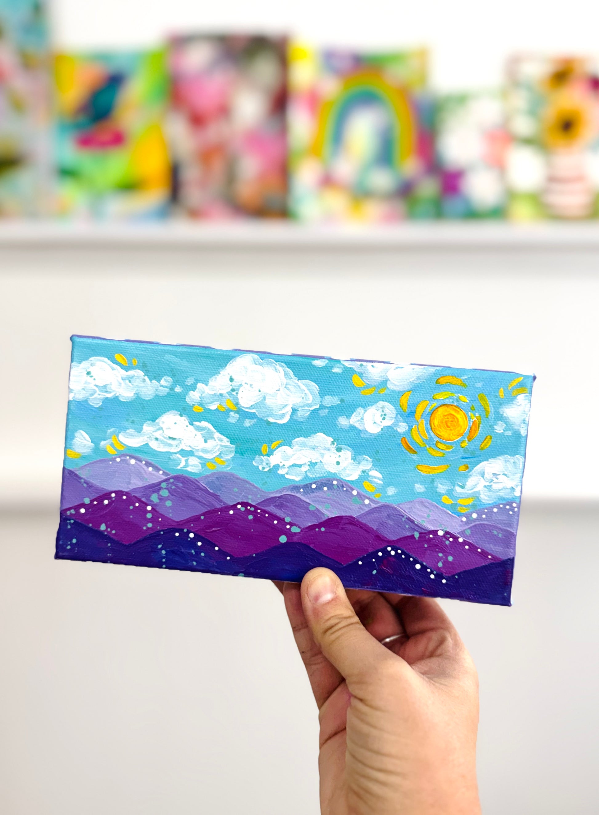 "Springtime Skyline" Original Painting #8 of 52 Weeks of Colorful Joy 2026 - Bethany Joy Art