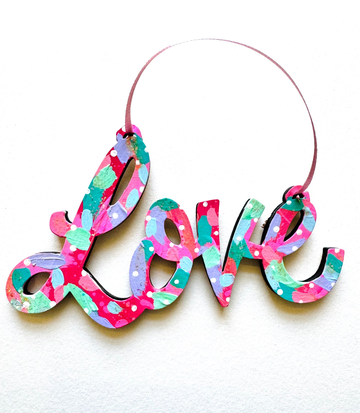 Hand Painted Wooden Love Wall Hanging/Ornament 23