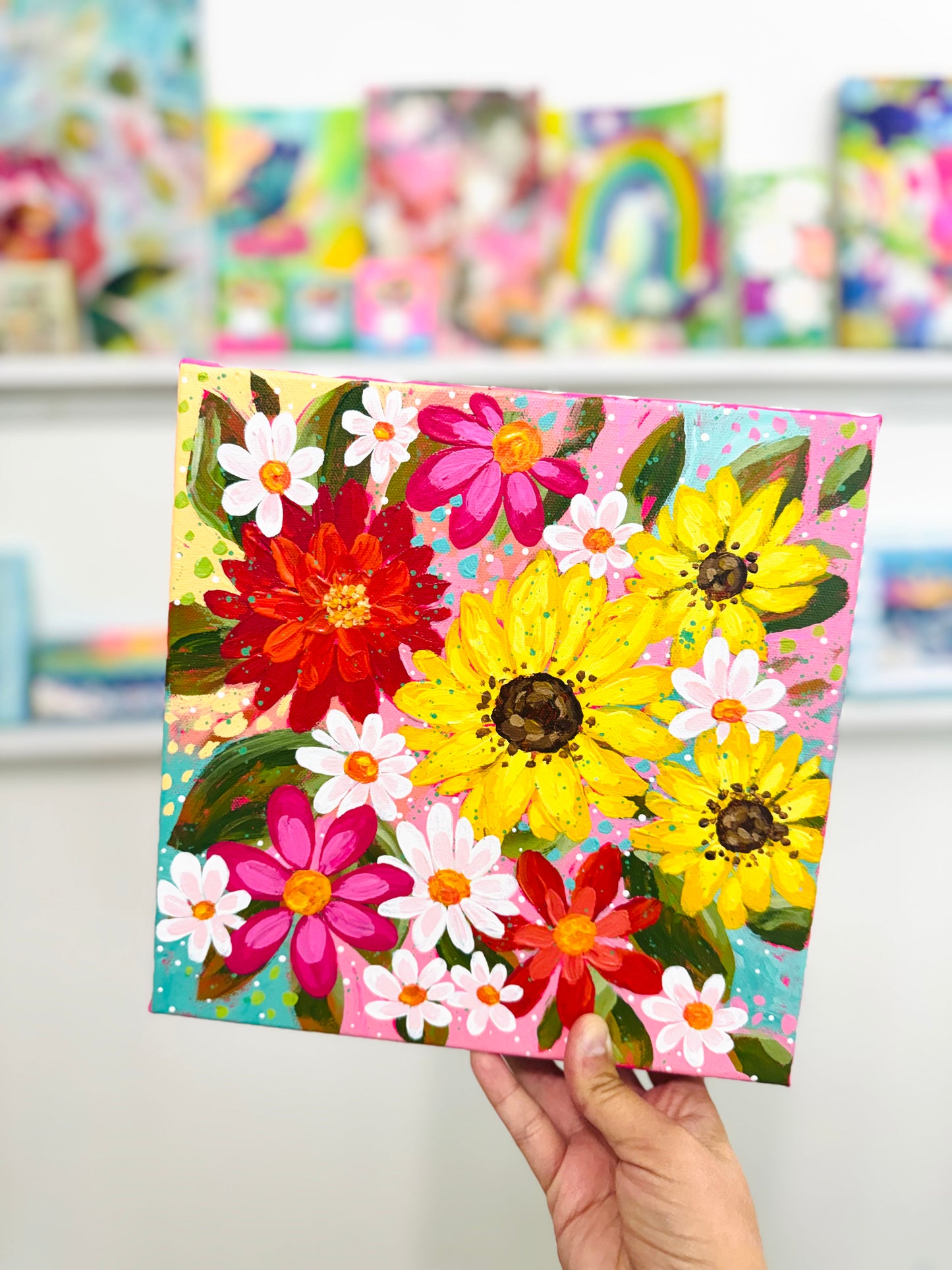 "More Daisies, Please" Original Painting #30 of 52 Weeks of Colorful Joy 2026